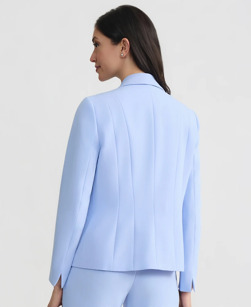 Kasper Women's Stretch Crepe One-Button Panel Seamed Jacket