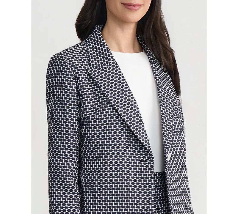Kasper Women's Jacquard Peak-Lapel Blazer, Regular & Petite