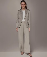 Donna Karan New York Women's Novelty One-Button Peak Lapel Blazer