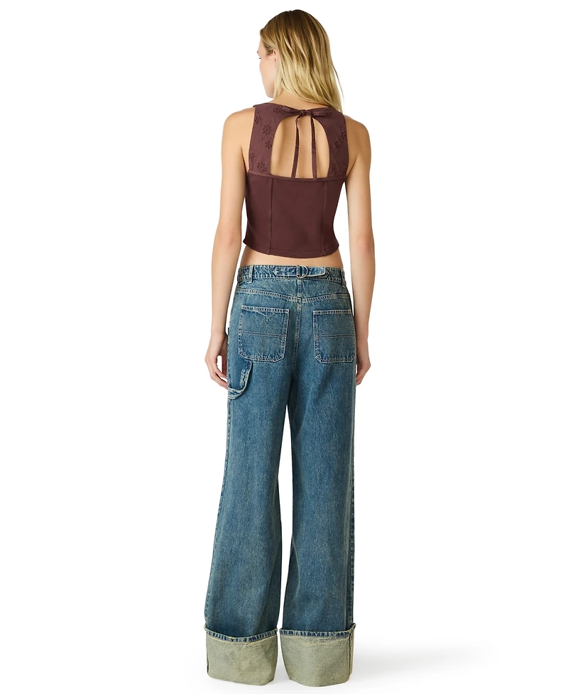 Steve Madden Women's Dixie Sweetheart Neck Top