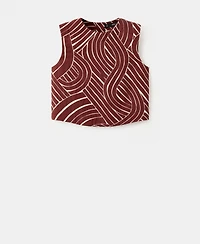 Mango Women's Geometric Print Top
