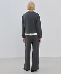 Mango Women's Straight-Fit Cotton Pants