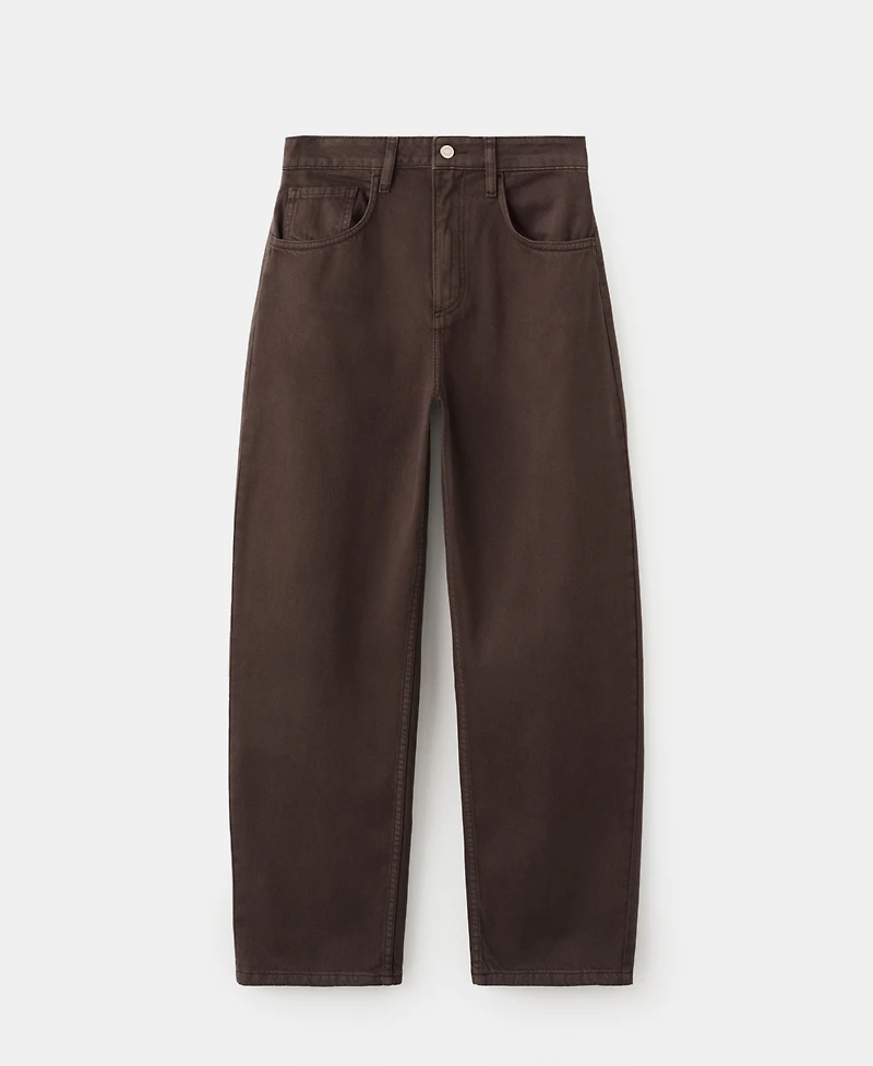 Mango Women's High-Waisted Barrel Jeans