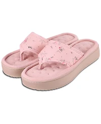 Isotoner Signature Women's Floral Flip Flop Platform Sandals