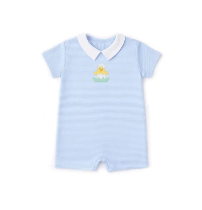 Florence Eiseman Baby Boy Stripe Knit Shortall With Chick