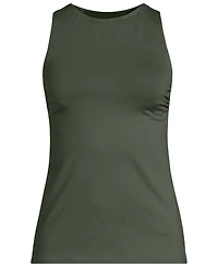Lands' End Plus Ddd-Cup High Neck Upf 50 Modest Tankini Swimsuit Top