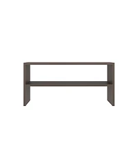 Fm Furniture Norris shoe rack in melamine with 2 shelves,Gray Walnut