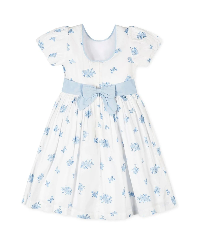 Hope & Henry Toddler Girls Organic Puff Sleeve Sateen Party Dress