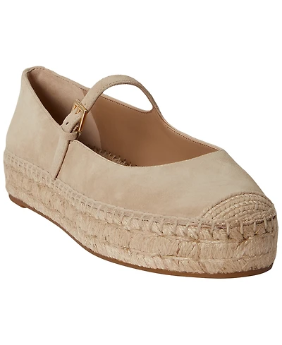 Lauren Ralph Women's Luize Mary Jane Round Toe Espadrilles
