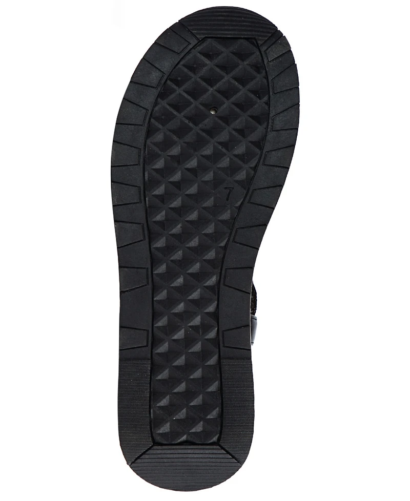 Jbu Women's Claire-Wide Round Toe Wedge Sandals