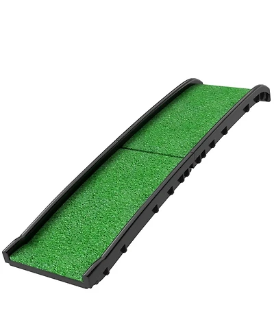 Aostirmotor Foldable Dog Car Ramp | Lightweight & Portable Pet Access Ramp,Green