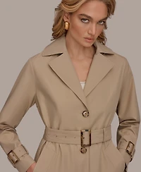 Donna Karan New York Women's Single Breasted Belted Trench Coat