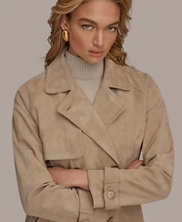 Donna Karan New York Women's Double Breasted Belted Trench Coat