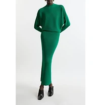 Karen Millen Women's Drape Knit Bat Wing Pencil Midi Dress