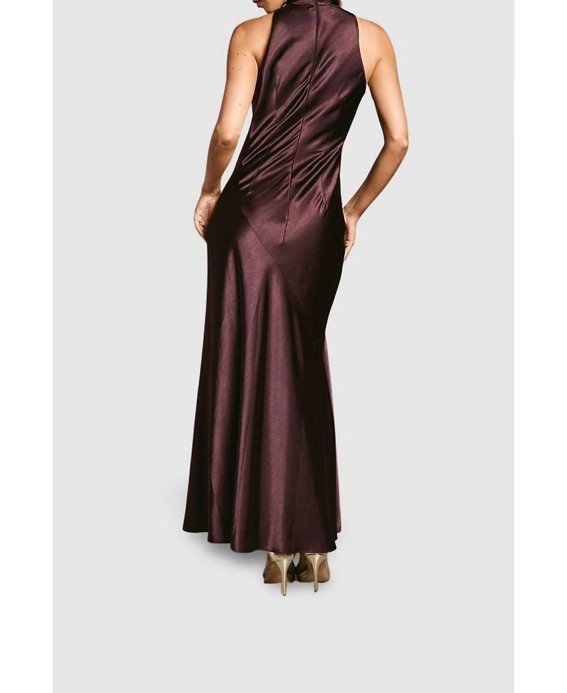 Coast Women's Satin High Neck Fishtail Maxi Dress