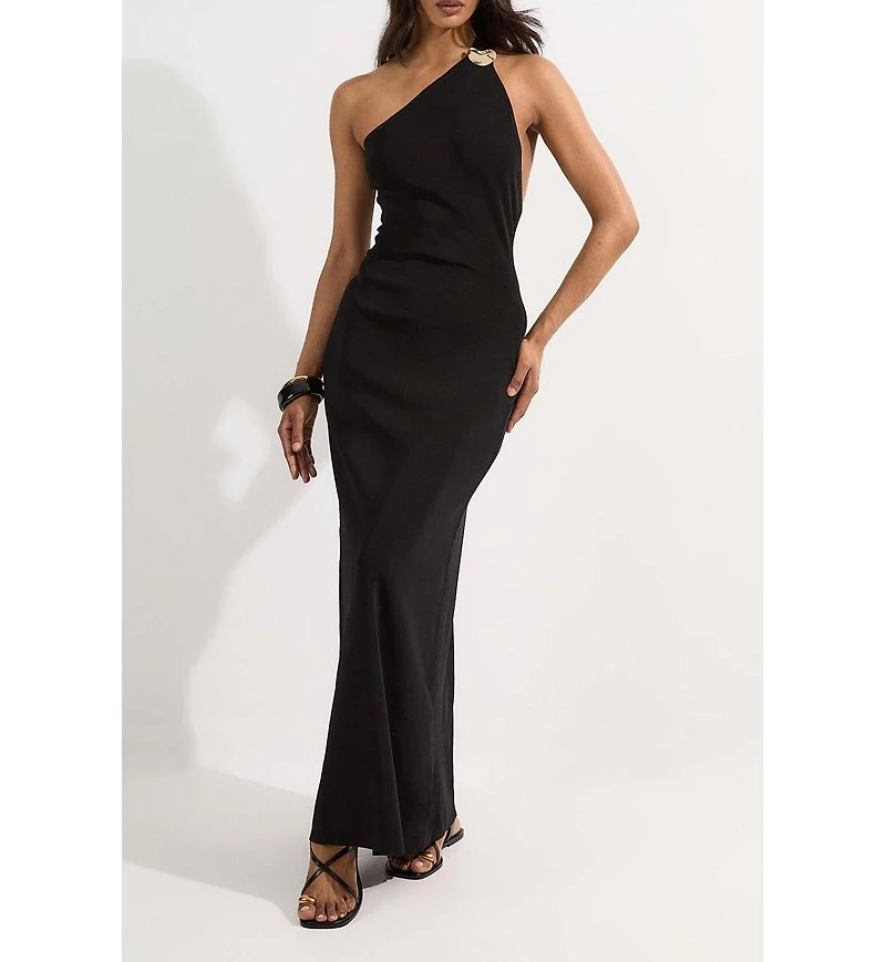 Karen Millen Women's Backless Knit Dress With Hardware