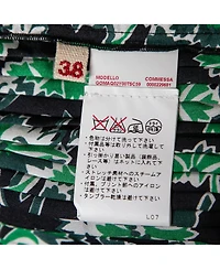 Pre-Owned Marni Women's Fern Floral Print Silk Pleated Midi Skirt