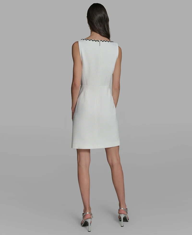 Karl Lagerfeld Paris Women's Scoop Neck Shift Dress