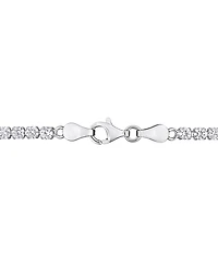 Macy's Created Pink Sapphire (6-1/8 ct. t.w.) Tennis Bracelet in 18k Rose Gold Flash Plated Sterling Silver (Also in White Sapphire)
