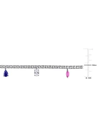 Macy's Multi Created Gemstone (9-7/8 ct. t.w.) Bracelet in Sterling Silver