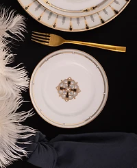 Noritake Empire Gold-Tone Bread and Butter Plates, Set of 4