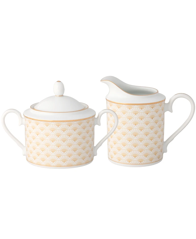 Noritake Trocadero Gold-Tone Sugar and Creamer, Set of 2