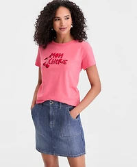 On 34th Women's Cotton Mom Cherie Graphic Tee, Macy's Exclusive