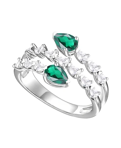 Macy's Blue Topaz (1 ct. t.w.) & Lab-Grown White Sapphire (2 Ring Sterling Silver (Also Available Multi-Stones)