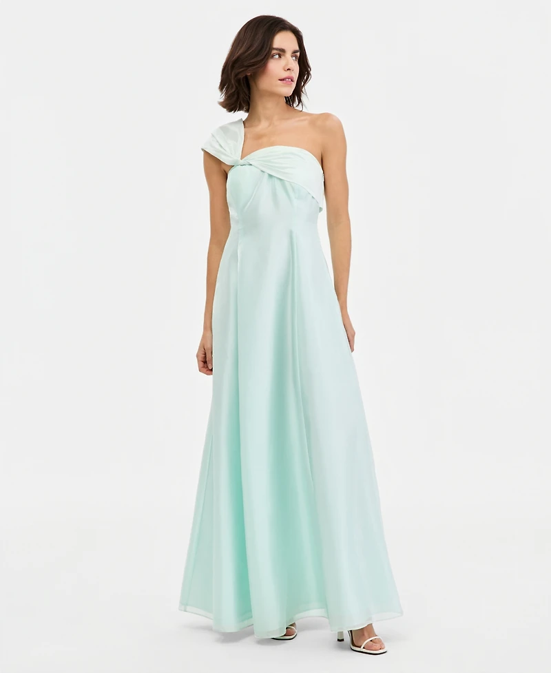 Donna Karan New York Women's Asymmetric-Neck One-Shoulder Gown