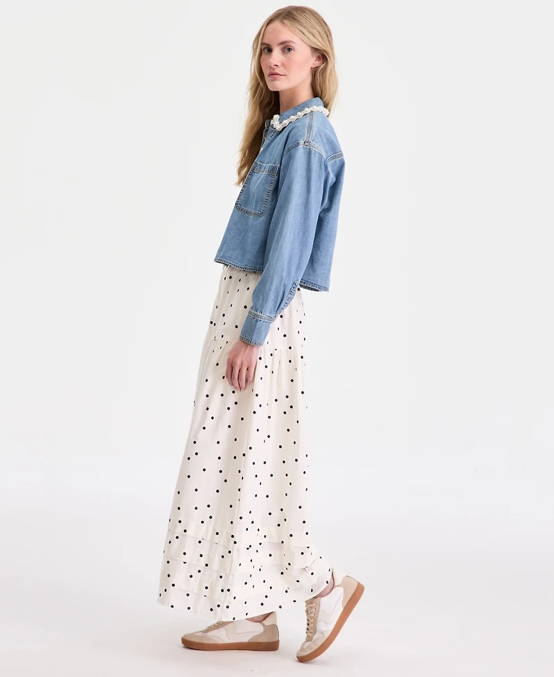 On 34th Women's Dot-Print Tiered Midi Skirt, Macy's Exclusive