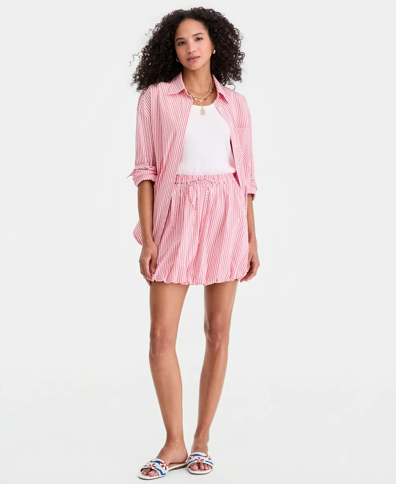 On 34th Women's Jenna Stripe Button-Front Shirt, Macy's Exclusive