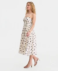 On 34th Women's Dot-Print Sweetheart-Neck Midi Dress, Macy's Exclusive