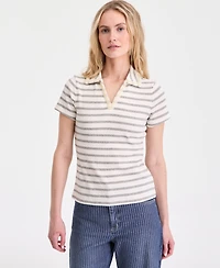On 34th Women's Embellished Rib Polo Top, Macy's Exclusive