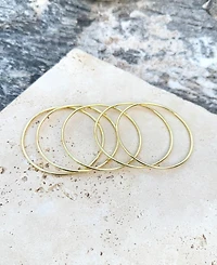 Adornia Gold 5-Piece Tube Bangle Bracelet Set