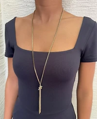Adornia Gold 30" Knotted Box Chain Lariat Necklace