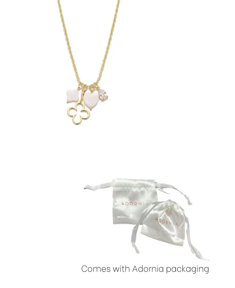 Adornia Gold Clover Charm Necklace