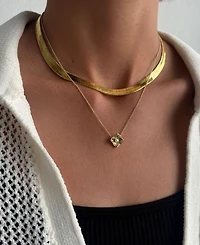 Adornia Gold Freshwater Pearl Flower Encased Necklace