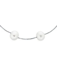 Bling Jewelry Tin Cup Style 8MM Freshwater Cultured Pearl Station Bracelet.