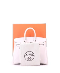 Pre-Owned HERMES Birkin 25 Handbag Grey Swift with Palladium Hardware