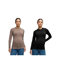 Ingrid + Isabel Women's Maternity Seamless Rib Long Sleeve Crew Tee