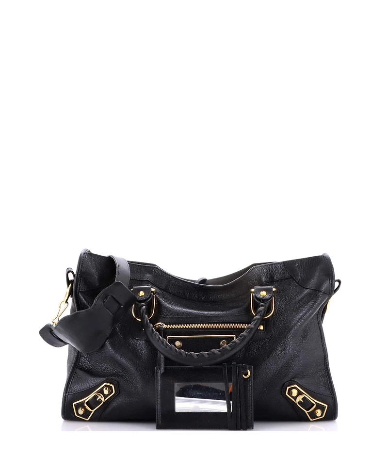 Pre-Owned Balenciaga Medium City Classic Metallic Edge Bag Leather