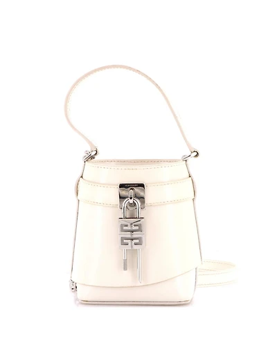 Pre-Owned Givenchy Micro Gv Shark Lock Bucket Bag Leather
