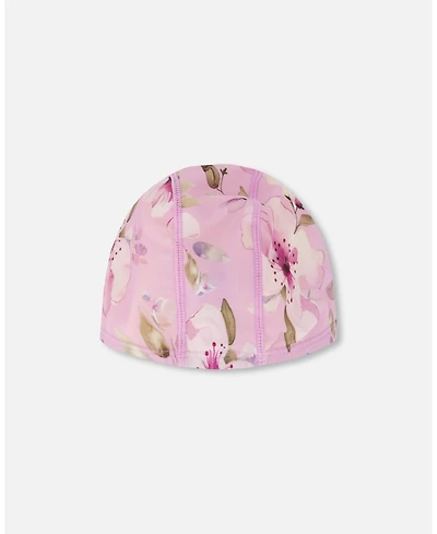 Deux par Girl Swim Cap Flower Print - Toddler|Child
