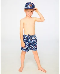 Deux par Boys Boardshorts Surfboard Print