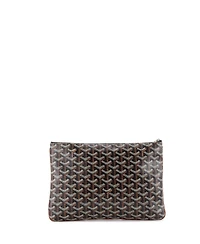 Pre-Owned Goyard Mm Senat Zip Pouch Coated Canvas