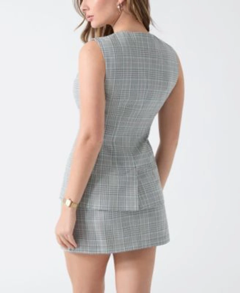 Guess Womens Sleeveless Camille Vest Sadaya Belted Mini Skirt