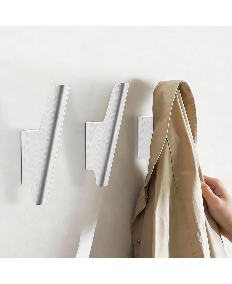 Yigii Wooden Wall Hooks: 4 Pack, Sturdy, Multipurpose, Scandinavian Design