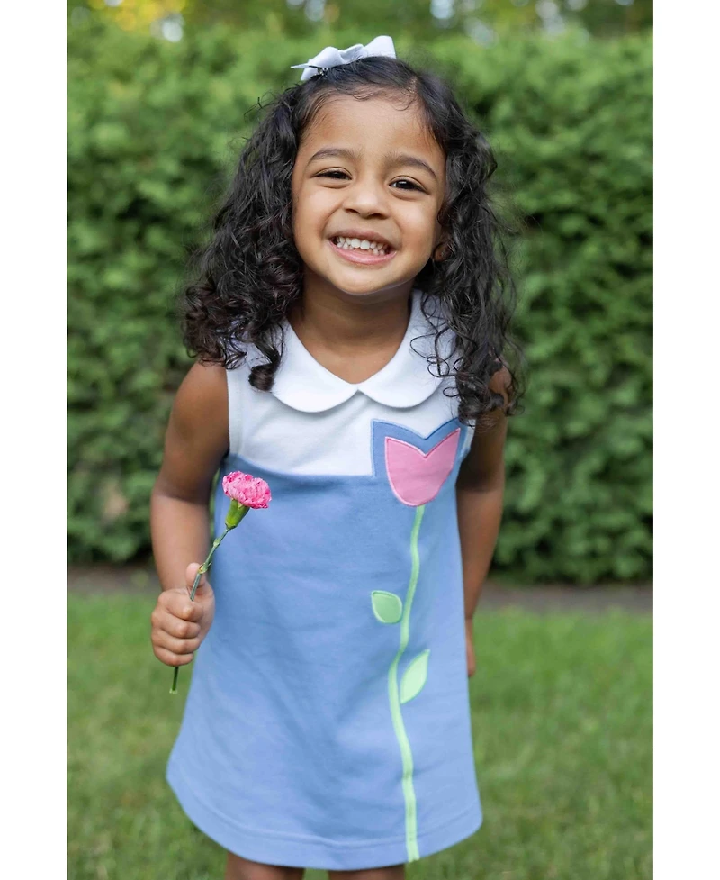 Florence Eiseman Toddler Girls Pique Knit Dress With Tulip