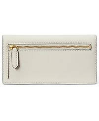 Lauren Ralph Crosshatch Leather Slim Snapped-Closure Wallet