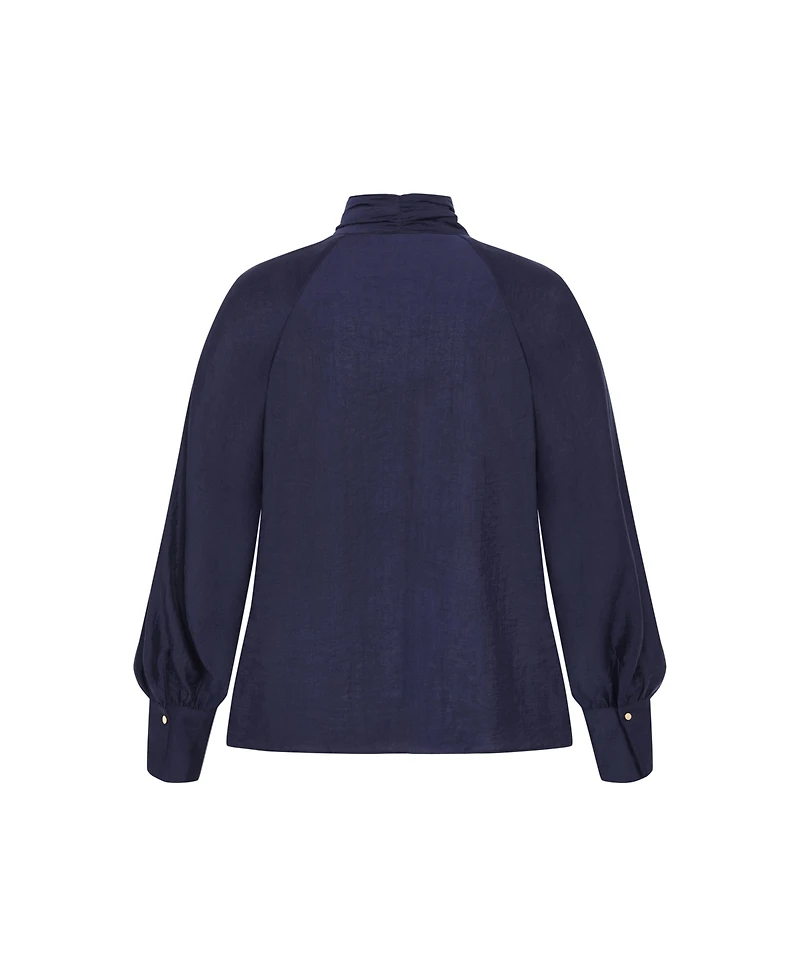 City Chic Women's Kelsey Neck Tie Top